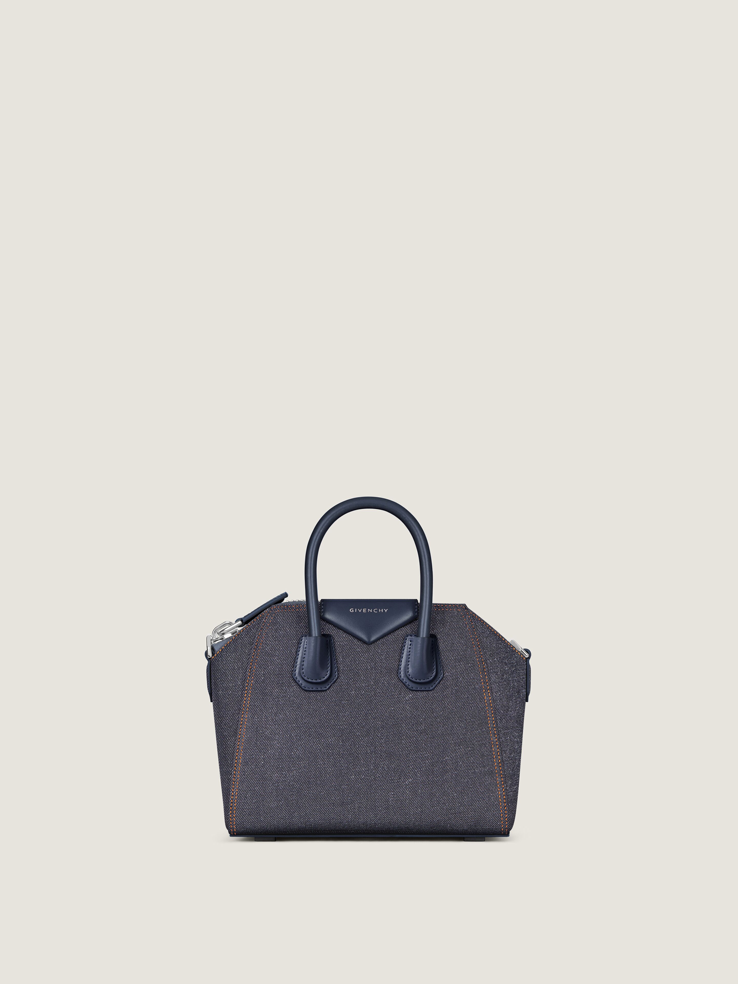 Mini Antigona bag in denim